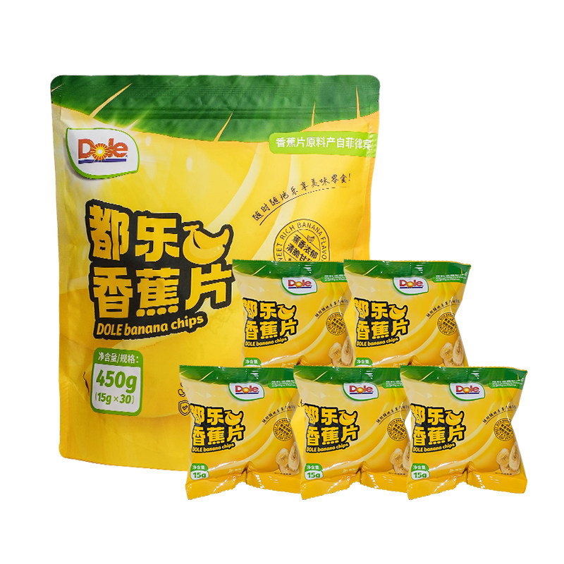 【都乐香蕉片15g*30袋/包香蕉干/片