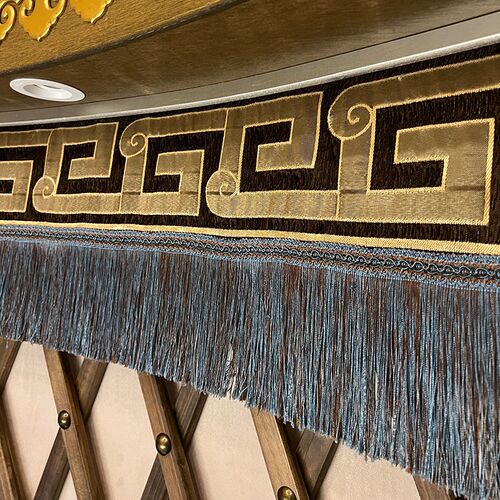 蒙古族帷幔蒙古包装饰墙围墙裙桌围藏式装饰佛堂挂帘布酒店装饰