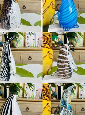 卡罗尔 Q企鹅合集手工琉璃创意工艺品装饰品桌面摆件可爱礼物