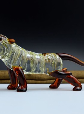 水晶生肖老虎摆件虎年工艺品家居属相汽车保险4S店年会活动小礼品