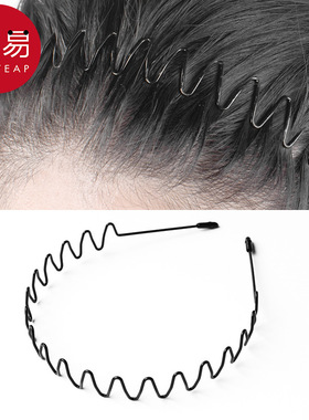 发箍/男AC1pq801-短发洗脸碎发背头头饰发卡不勒头男士黑色