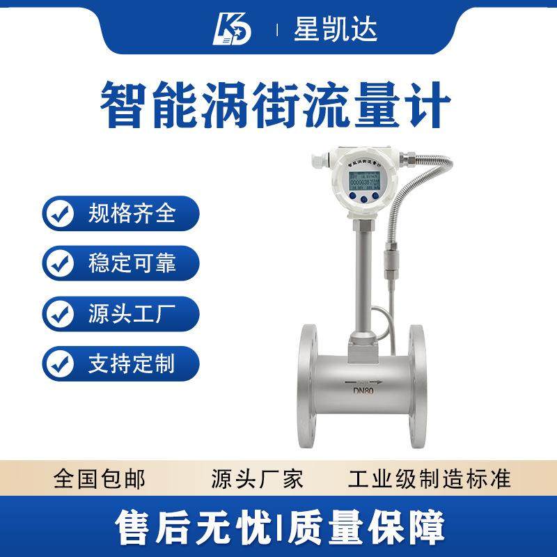 智能涡街流量计防腐防爆污水液体一体式分体式无线防腐流量传感器