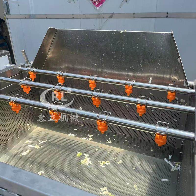 翻筐式土豆片莲藕片清洗机 鼓泡喷淋式扇贝肉去泥沙机 翻篮清洗机