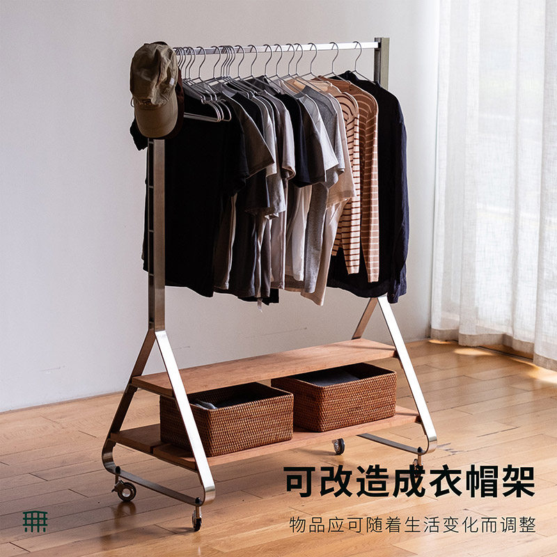 无即所有c电视机移动支架不锈钢小户型客厅卧室显示器落地实木挂