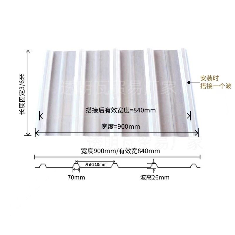 PC透明瓦 防火阳光瓦阳u台天井采光瓦阳光房雨棚车棚 玻璃钢瓦,基础建材,PC耐力板/阳光板,淘宝优惠券,粉丝福利购,淘宝优惠卷