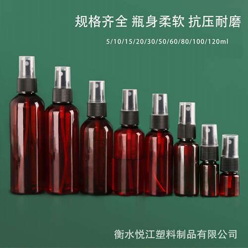 色茶色壶细雾喷雾pet塑料FHR0 60100ml毫升按棕压 式小喷分装