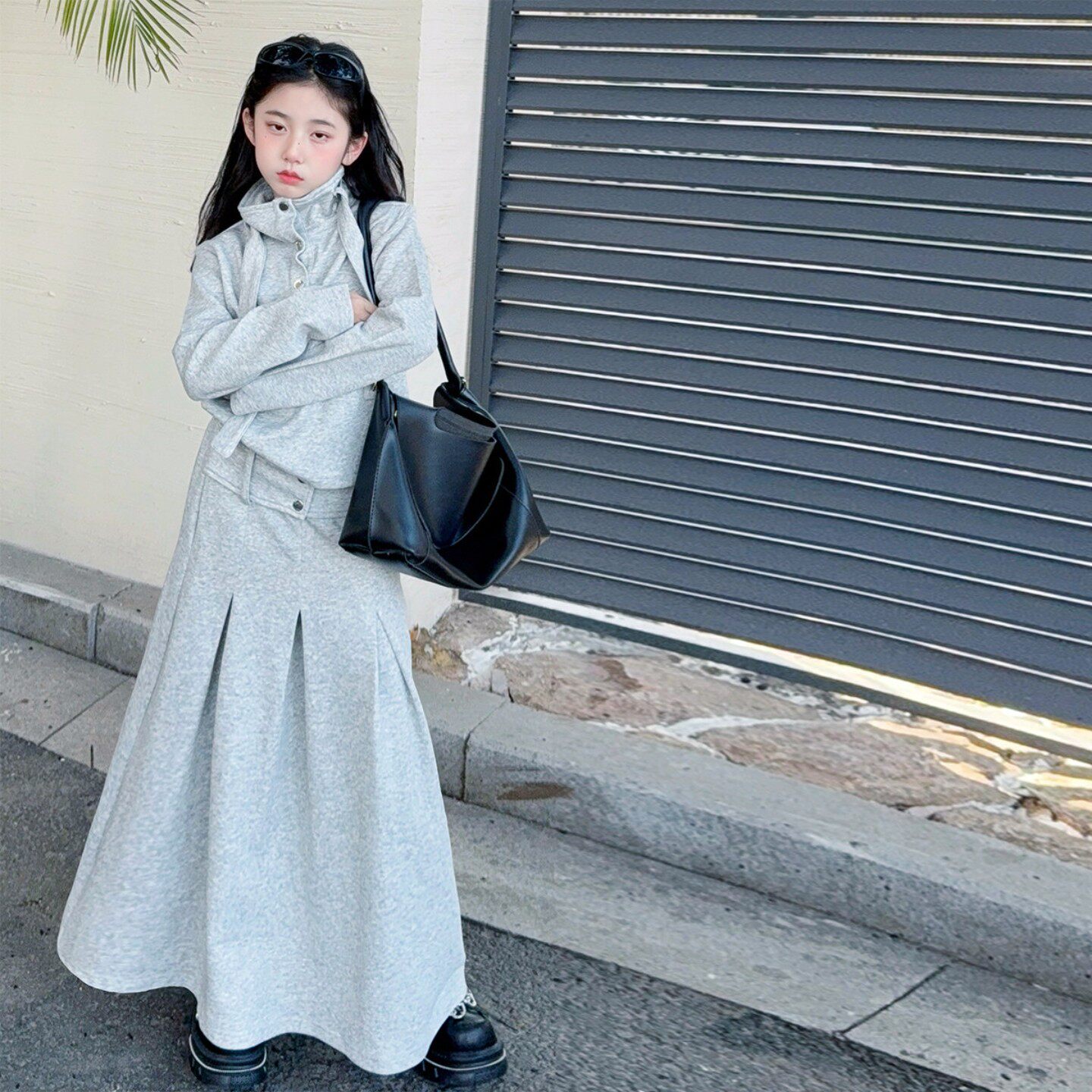 女童半身长裙套装2026年春季新款儿童卫衣裙女孩休闲春秋装两件套