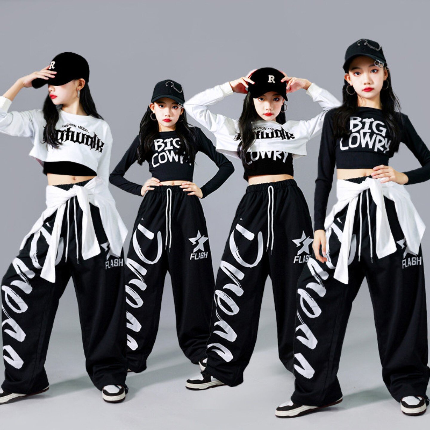 儿童爵士舞练功服女童jazz上衣黑色演出服街舞裤子服装女孩套装潮