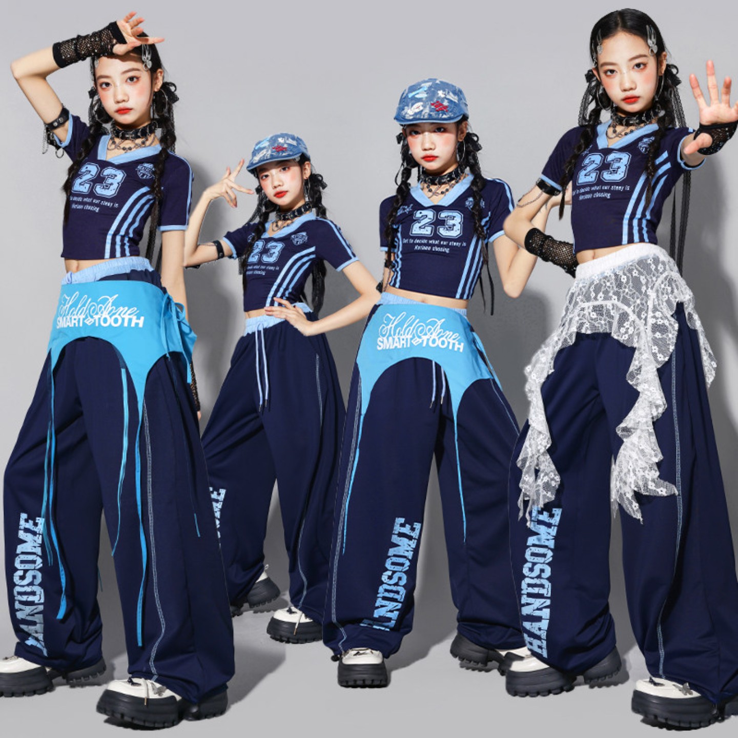 女童爵士街舞表演套装