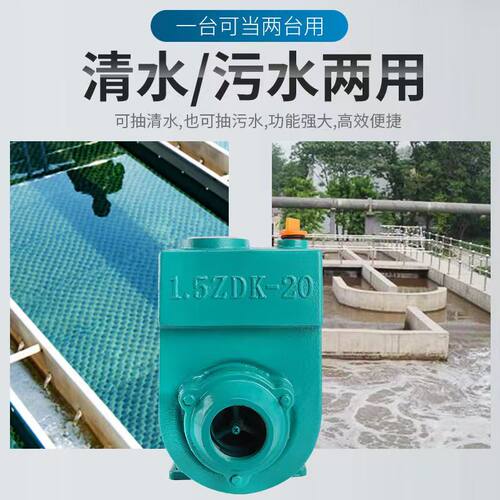 农用污水自吸泵220V 大流量清水泵抽水机家用M化粪池排污离心泵ZD