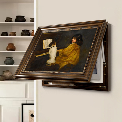 法式电表箱装饰画中古风客