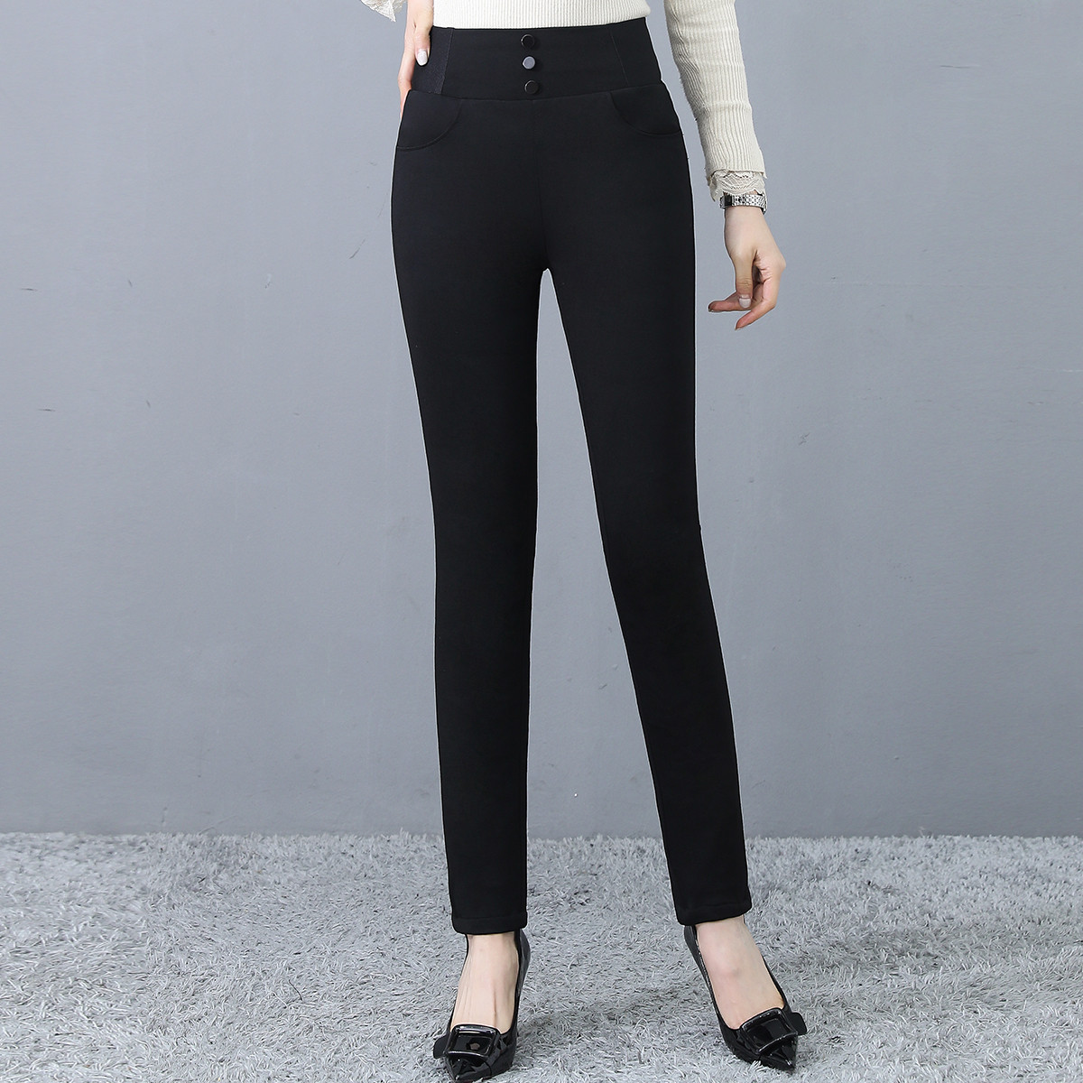 台格羽绒裤女90白鹅绒冬季妈妈装中老年装松紧腰休闲保暖裤清仓