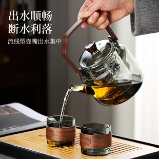 玻璃提梁壶茶具单壶煮茶器茶壶蒸煮E一体耐高温烧水泡茶家用电陶