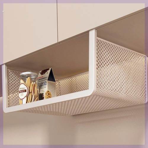 厨房置物架悬挂分层挂篮柜门橱柜下挂架吊柜下收纳挂架子家用柜内