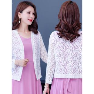 蕾丝披肩配裙 开襟羊毛衫 春秋季 旗袍 中 短外套 采购产品夏装