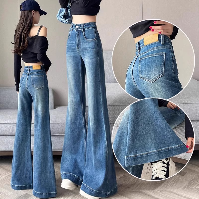 2025春季新款微喇牛仔裤女