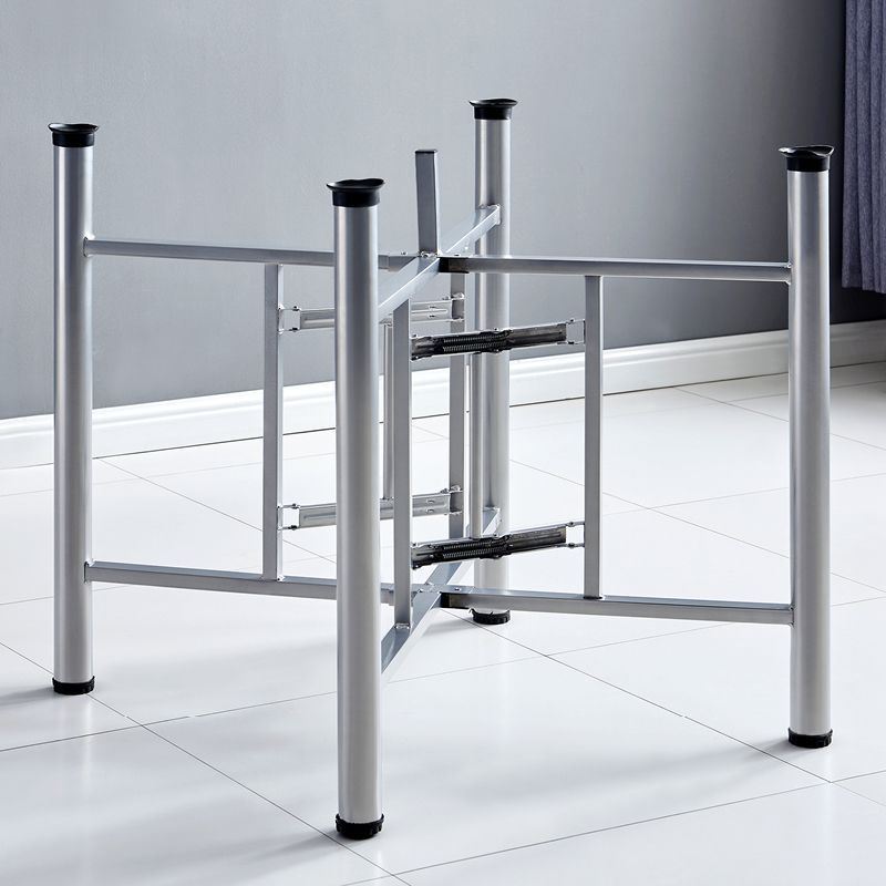 加厚大圆桌脚折叠桌架家用聚餐桌腿铁艺简易圆桌架