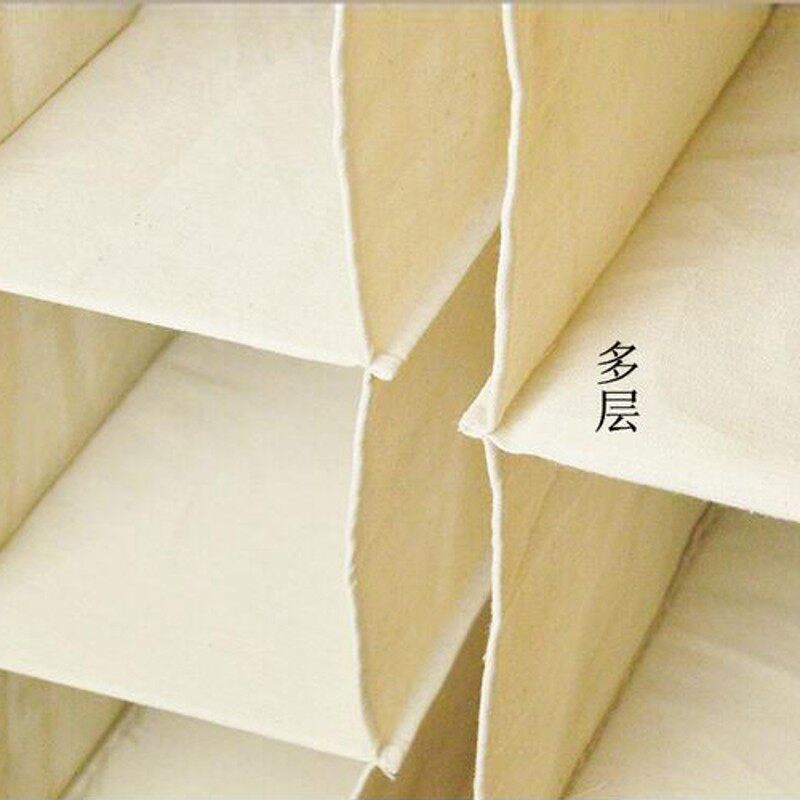 慢生活 棉麻布收纳挂袋衣橱衣柜多层收纳布袋多层储物袋三款