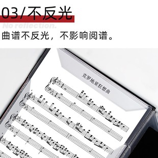 新款升级8连页展开式乐谱文件夹  A4钢琴曲谱子收纳资料册6页谱夹