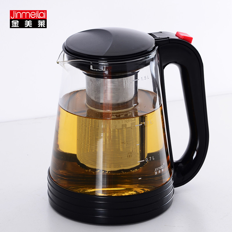 金美莱欧式泡茶壶滤茶耐热玻璃茶壶防炸耐高温花茶壶套装茶具
