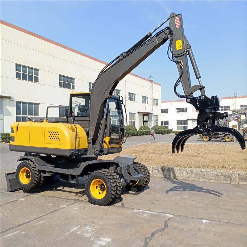 轮式液压挖掘机工厂 市政工程轮挖园林抓木机 80型轮胎式挖掘机,五金/工具,挖掘机,淘宝优惠券,粉丝福利购,淘宝优惠卷