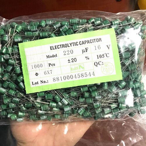 台湾产16V220UF高频低阻绿色长寿命电解电容 体积6X7 1000只=48元