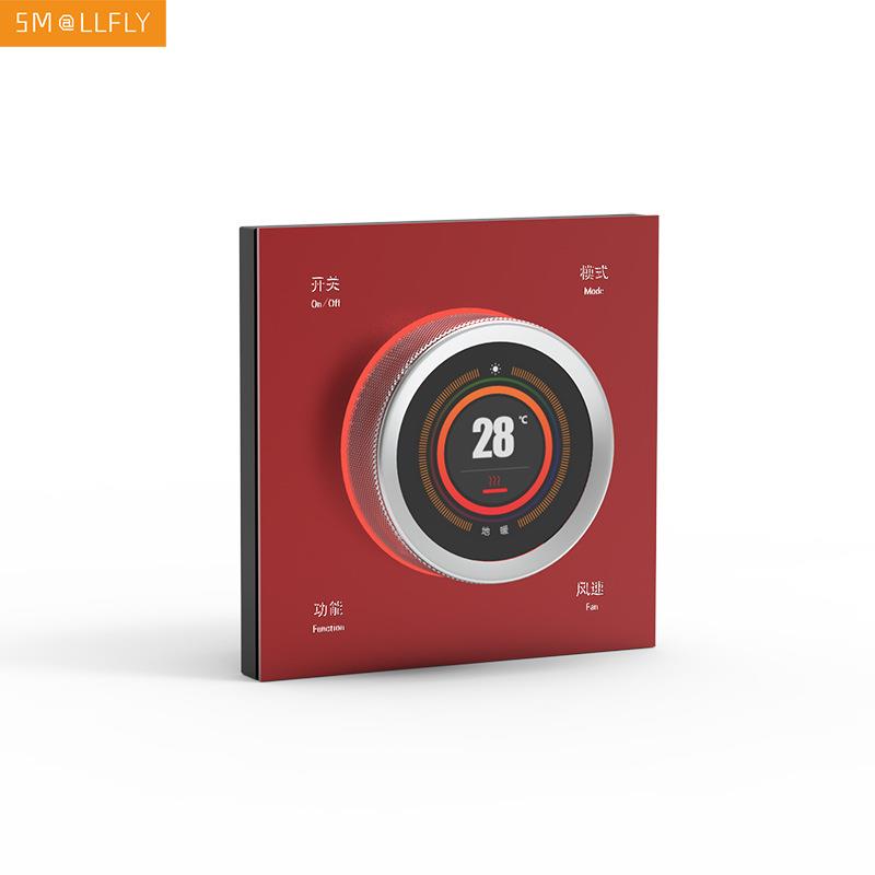 涂鸦智能温控面板ZIGBEE无线数显可调3合1新风地暖空调温控器开关
