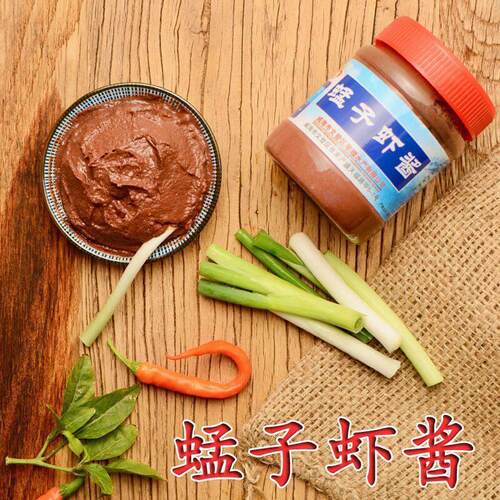 山东威海特产 蜢子虾酱即食老式手工海鲜虾酱调味酱拌饭酱300g/罐