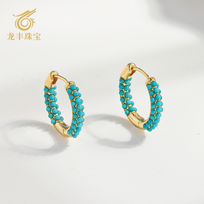 慧姐甄选美松耳环高瓷扎克里潮款