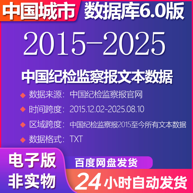 中国纪检监察报文本数据（2015.12.02-2025.08.10）
