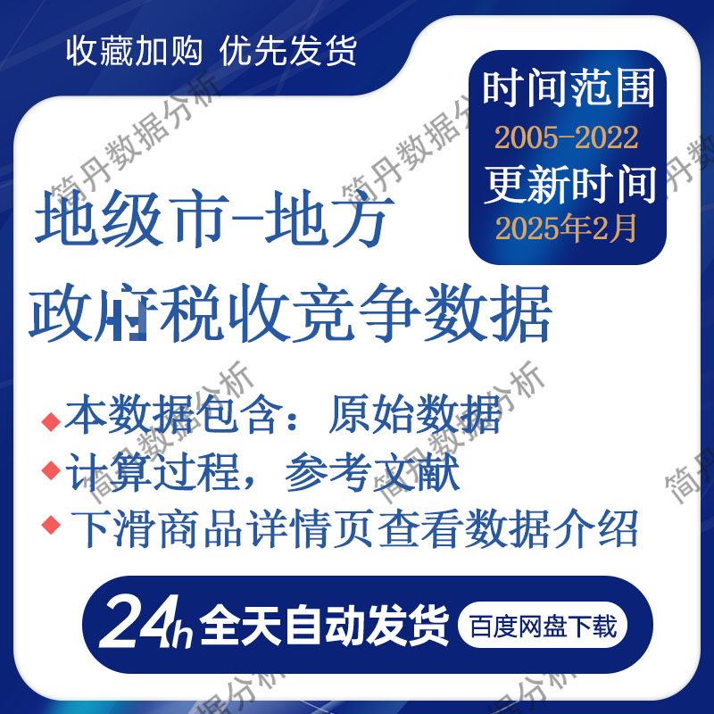 地级市-地方政**府税收竞争数据（2005-2022年）