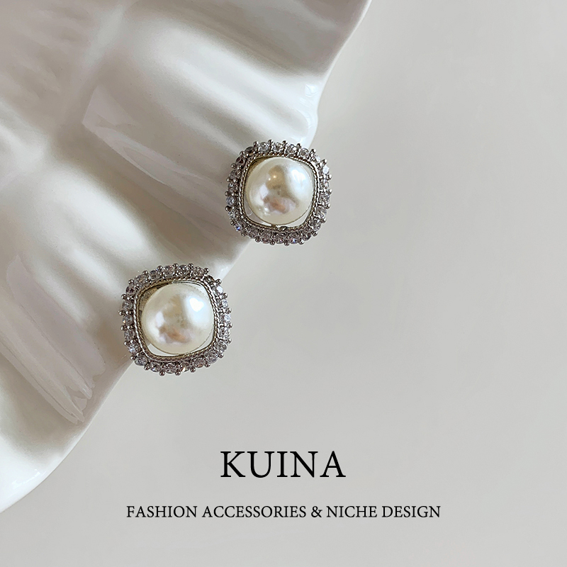 珍珠耳夹女无耳洞耳环锆石耳饰品