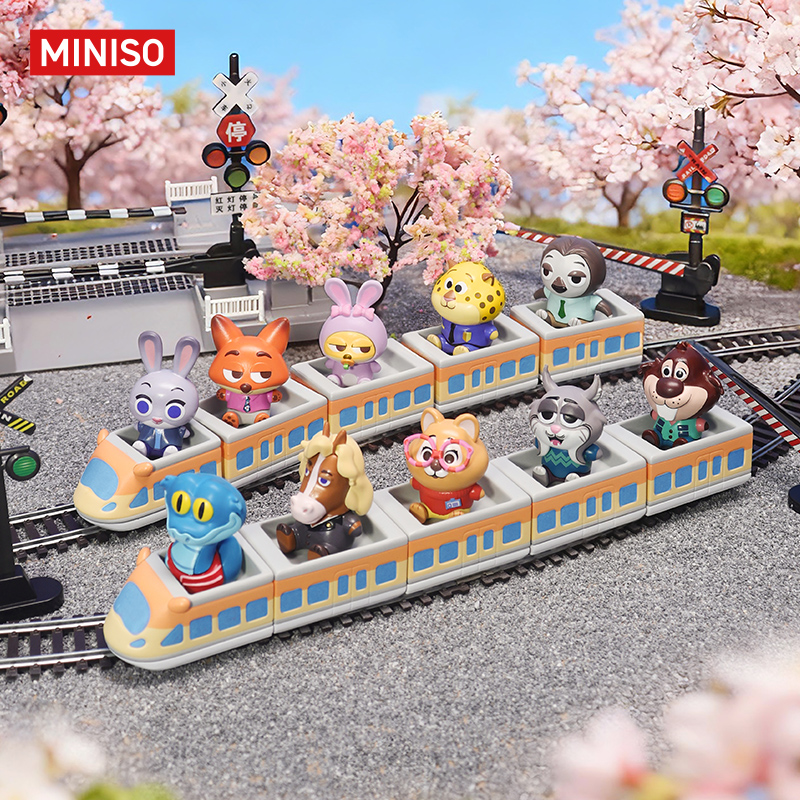 MINISO名创优品疯狂动物城2火车排排乐系列盲盒电影手办可爱正品