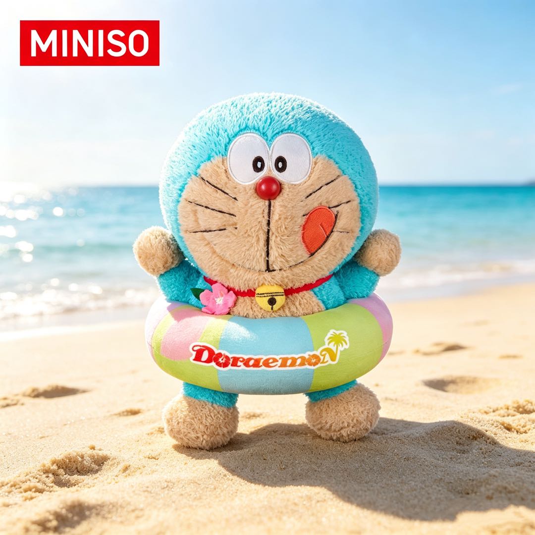 MINISO名创优品哆啦A梦假日系列坐姿公仔毛绒玩偶娃娃女可爱礼物