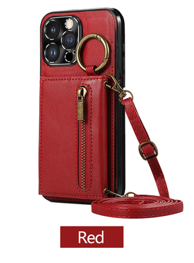 适用于小米15Pro手机壳civi4pro新年红14/12SE插卡套11Ultra斜跨绳mi10s指环扣civi1s皮套3s小众CC9简约lite