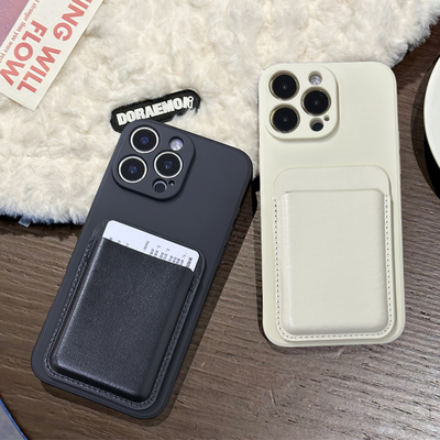 坎宁安适用于红米Turbo4手机壳13/12卡夹note14pro+插卡套11E可装名片10se卡包9/8pro商务7小众13C简约保护套