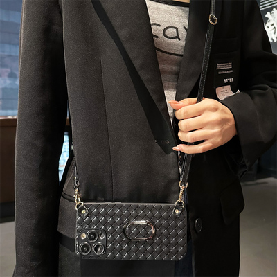 适用华为Pura80手机壳P70背带mate60RS斜跨绳P40pro支架80Ultra折叠式p20商务P70懒人支架p50挎肩防摔保护套