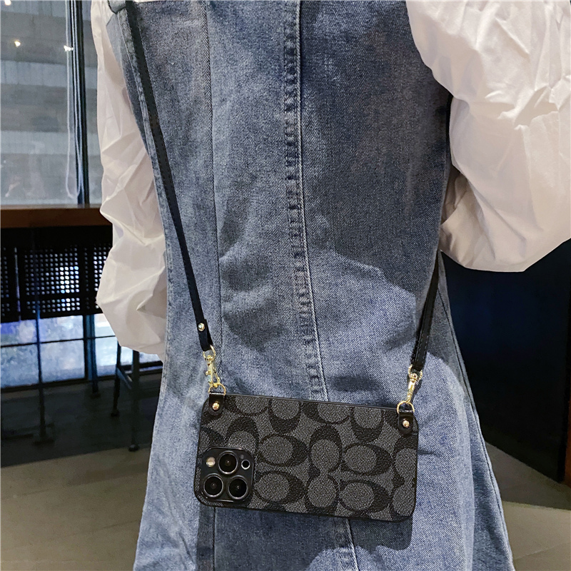 坎宁安适用于iphone17ProMax手机壳苹果16斜挎XR挂绳150背带式14plus精孔13/12皮质7/8小众11pro复古风时尚