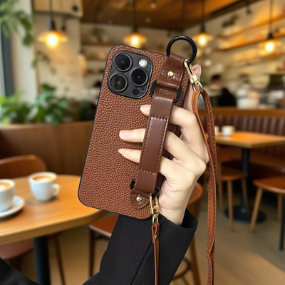 坎宁安适用于红米k80pro手机壳k70e手腕带60至尊版斜跨绳k50支架K40s荔枝纹K30电竞版复古k40游戏高级k20时尚