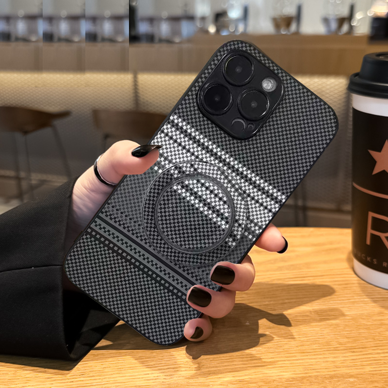 适用于oppoA6Pro手机壳a2m磁吸支架A5折叠支架a3活力版凯夫拉纹A1X仿皮a58碳纤维纹a97小众oppo简约a55s硅胶