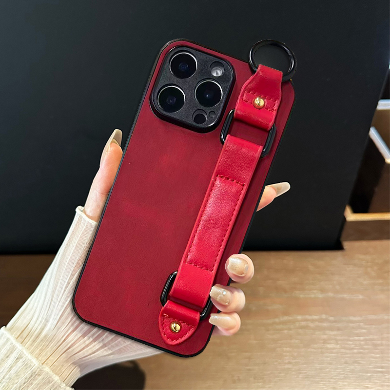 坎宁安适用Realme真我15Pro手机壳GT6腕带支架11Ultra羊巴皮14新年红Neo6SE男Q3/Q5商务C3版小众XT全包6/7