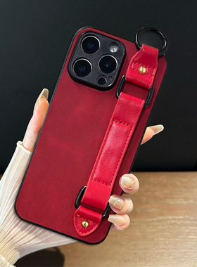 坎宁安适用Realme真我15Pro手机壳GT6腕带支架11Ultra羊巴皮14新年红Neo6SE男Q3/Q5商务C3版小众XT全包6/7