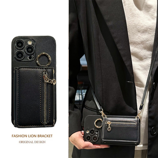 坎宁安适用于oppo 简约皮质 FindX8pro手机壳Findx7pr插卡套x5支架findx6斜跨绳k11商务x3复古K10x小众k12时尚