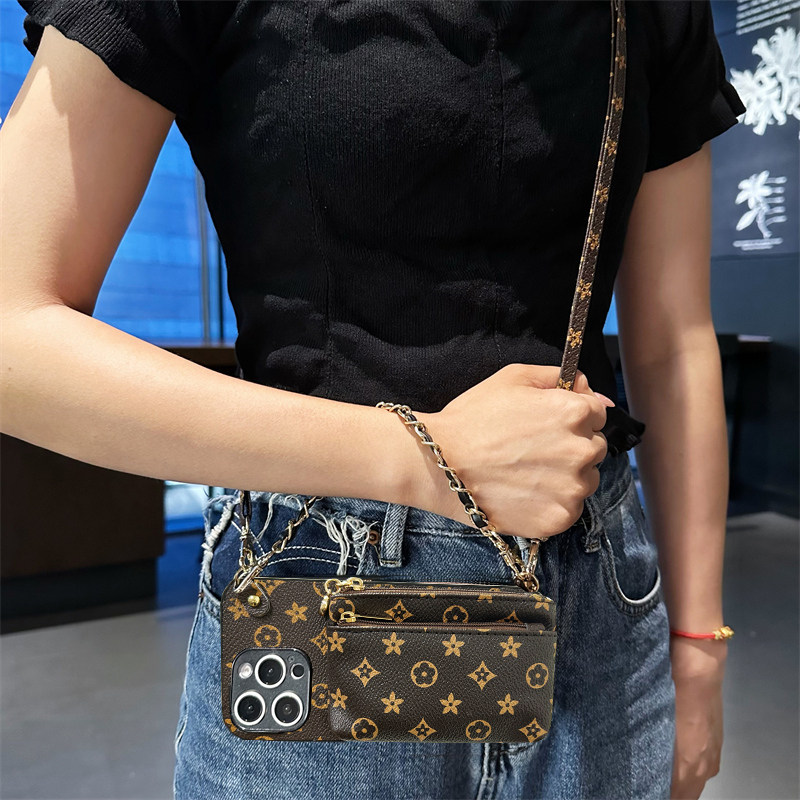 坎宁安适用于苹果17手机壳钱包夹苹果16promax插卡套14plus斜跨绳15手提12pro口红钥匙包11xsmax零钱包13时尚