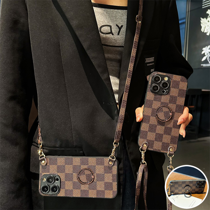 坎宁安适用于三星S24FE手机壳S25Ultra旋转支架S30Plus斜跨S20挂绳GalaxyS22+背带s23FE商务5G时尚s21保护套