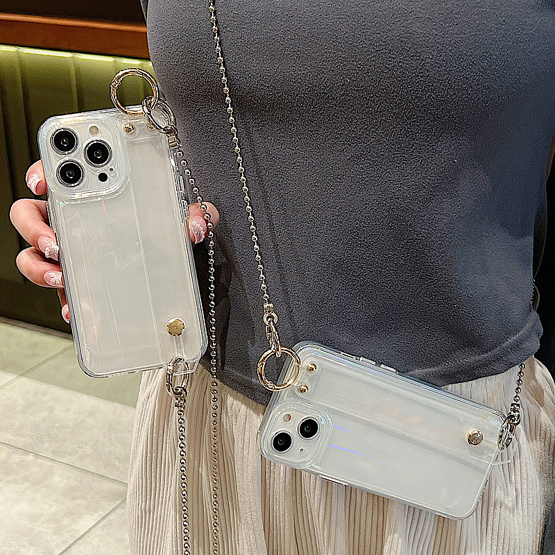 坎宁安适用于苹果16promax手机壳iPhone15斜跨链14plus透明13pro腕带12pro支架11防摔XR软壳xsmax秋夏季8plus