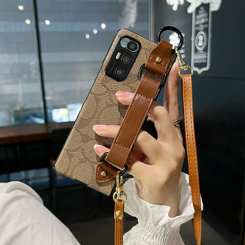 适用小米Mix Fold手机壳腕带支架mixfold折叠屏幕框保护套斜跨挂绳一体皮质mixfold防摔全包MIXFOLD欧美时尚