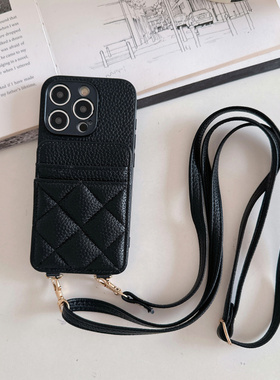 坎宁安适用于iQOO13pro手机壳z9turbo插卡套12pro斜跨绳11Pro菱格Neo6se小香风Z6x秋冬U5S小众5se简约9spro+