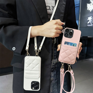 坎宁安适用于iqoo13手机壳z9turbo插卡皮套12pro小香风11Pro斜挎绳Neo6se背带Z6x复古U5S小众5se简约9spro