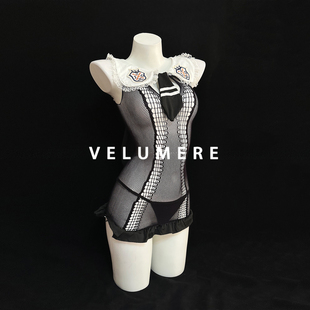 雾岛「等你下课」性感校园兔子制服纯欲网衣包臀裙睡衣